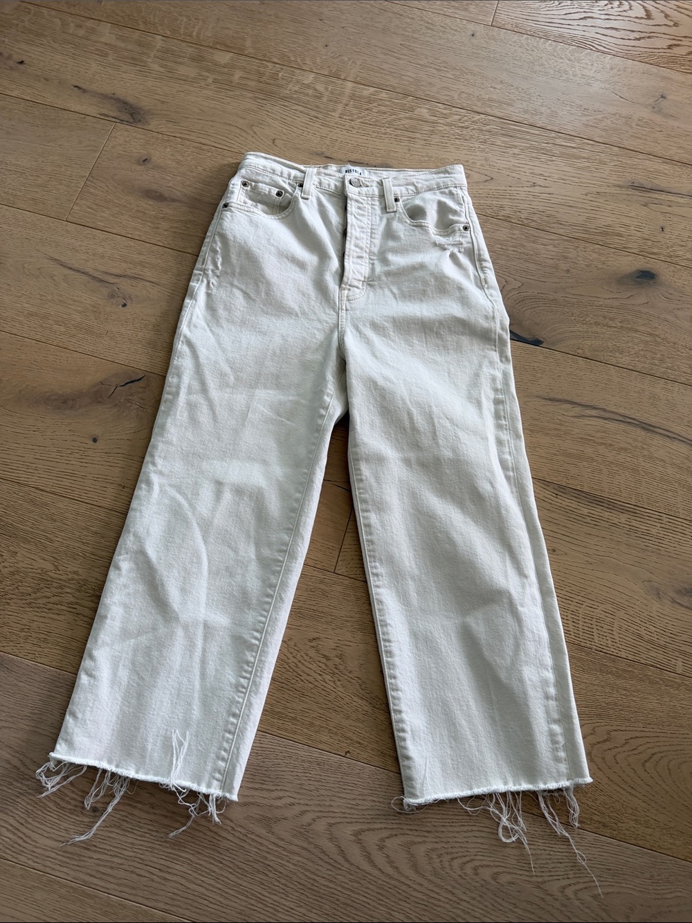 PISTOLA  Cassie Crop Super High Rise Straight Crop Jeans Sand Vintage Size 26